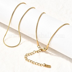 Женские ожерелья-змейки из нержавеющей стали 304 толщиной 1 мм NJEW-Z091-10G