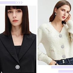 12 шт. пуговицы со стразами из сплава&nbsp;BUTT-GF0003-70