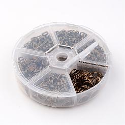 1箱アイアン製スプリットリング  ダブルループ丸カン  4mm / 5mm / 6mm / 7mm / 8mm / 10mm  ニッケルフリー  アンティークブロンズ&nbsp;IFIN-JP0013-AB-NF