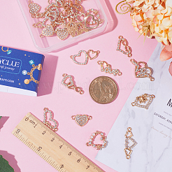 40 шт. 10 стиля сплава кристаллов стразы соединительные подвески&nbsp;ALRI-SC0001-31