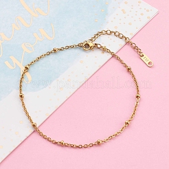 Браслеты на ногу из нержавеющей стали 304 с цепочкой-сателлитом&nbsp;X-AJEW-AN00393