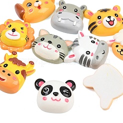 Undurchsichtige Cabochons aus Kunstharz mit Tiermotiv&nbsp;RESI-B048-04