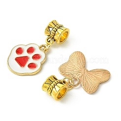 Подвески из сплава с эмалью красного цвета&nbsp;PALLOY-FS00005