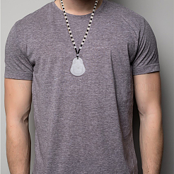 4 шт. ожерелье с подвеской в виде Будды Майтреи из искусственного камня&nbsp;NJEW-FI0001-62B