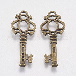 Сеттинги тибетского стиля для плоского кулона и кабошона&nbsp;LS-TIBEB-23250-AB-NR