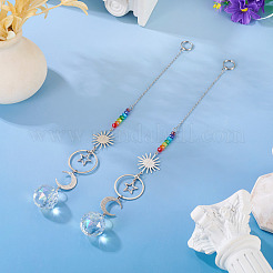 2 шт. латунные подвесные украшения в виде солнца&nbsp;HJEW-TA00371