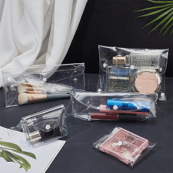 5 шт. 5 стиля прямоугольные прозрачные ПВХ косметички&nbsp;AJEW-FG0004-33