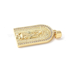 Латунные микропаве прозрачные подвески с фианитом&nbsp;ZIRC-I071-02G-01