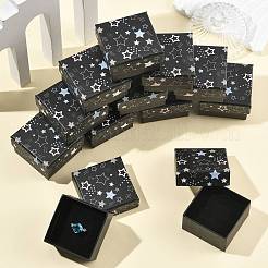 12 boîte cadeau à bijoux en carton imprimé d'étoiles&nbsp;CON-FS0001-25
