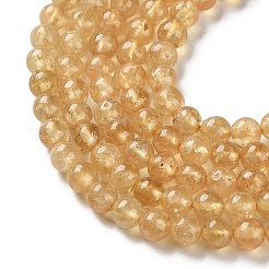 Бусины из натурального желтого граната&nbsp;G-Z129-C01-6mm-03
