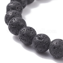 Стрейч-браслет из натурального вулканического камня BJEW-TA00094