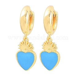 Orecchini a cerchio in ottone per San Valentino&nbsp;EJEW-Z164-11G