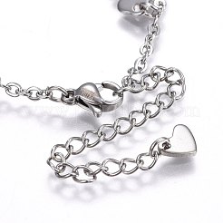 Браслеты с подвесками из нержавеющей стали 304 STAS-O099-10P