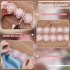 Отделка кружевом из органзы и бусинами из искусственного жемчуга OCOR-WH0085-53A