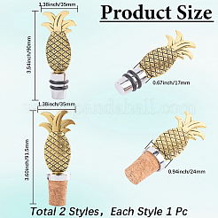 2 Stück Weinflaschenverschlüsse aus Zinklegierung in 2 Stilen&nbsp;FIND-GF0011-17A