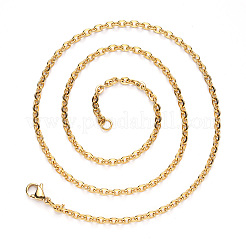 Ожерелье из нержавеющей стали с вакуумным покрытием PVD 304&nbsp;NJEW-S420-004G