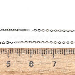 Антикоррозийное родиевое покрытие 925 стерлингового серебра кабельные цепочки ожерелья&nbsp;NJEW-N0048-46-18