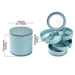 Поворотный однослойный пластиковый ящик для хранения ювелирных изделий AJEW-YW0001-13B