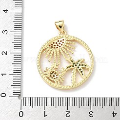 Латунные микро проложить кубического циркония подвески KK-P330-07A-G