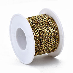 Гальванические латунные цепочки со стразами и стразами CHC-T006-SS6.5-01G