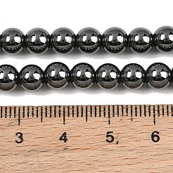 Cuentas de hematites no magnéticas sintéticas hebras&nbsp;GG-CBAB93D-B01-6mm