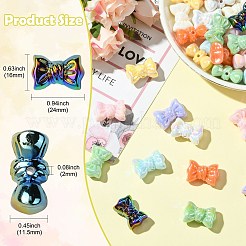 45 шт. 9-цветные непрозрачные акриловые бусины с УФ-покрытием OACR-CJ0002-54