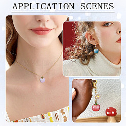 24 шт. 12-х цветные прозрачные стеклянные подвески в форме яблока DGLA-TA0001-35