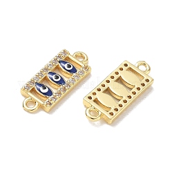 Dijes de conector de circonio cúbico transparente con micro pavé de latón&nbsp;CU-CBA6305-11G-C