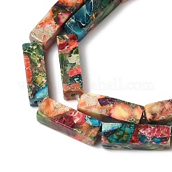 Крашеные бусы из натуральной императорской яшмы&nbsp;X-G-H087-G01-01