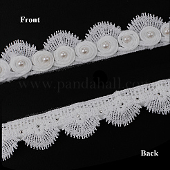 2.7~3 ярд кружевной отделки из полиэстера SRIB-GF0001-30