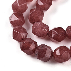 Окрашенные природные белый нефрит бисер пряди&nbsp;G-T139-8mm-46O