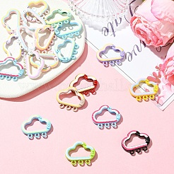 10 шт. окрашенные распылением кольца пружинных ворот из сплава&nbsp;FIND-YW0009-45