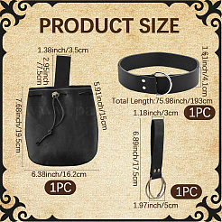 1 cartera medieval de piel sintética sintética.&nbsp;AJEW-CL0003-69B