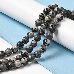 Натуральный черный агат бисер нитей G-M402-D01