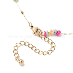 Ожерелья из цепочек с бусинами из натуральных ракушек NJEW-JN05448