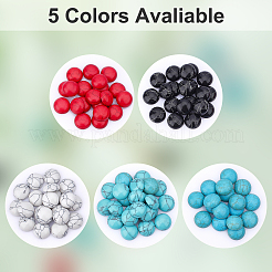 100 шт. 5 вида синтетических бирюзовых кабошонов&nbsp;G-AR0004-56