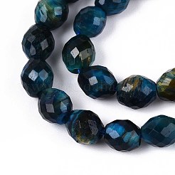 Нити бусин из натурального окрашенного тигрового глаза G-T142-87A