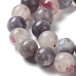 Fili di perle di tormalina fiore di prugna naturale&nbsp;G-I355-01C-01