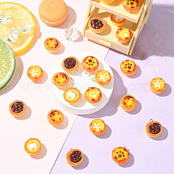 30шт 6 стиля непрозрачные подвески из смолы&nbsp;RESI-CJ0004-68