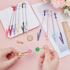 11 шт. 11-цветный сплав браслет инструмент ювелирный помощник бисер зажим-аллигатор&nbsp;AJEW-AR0002-78