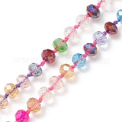 Set di collane di perline di vetro bling stile 5 pz 5 per donna&nbsp;NJEW-JN04056