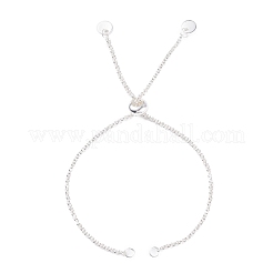 Изготовление браслета-слайдера из нержавеющей стали 304 Rolo Chain AJEW-JB01111