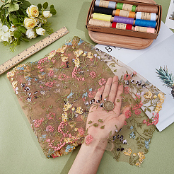 2 Yards Polyester-Spitzenstickereistoff&nbsp;DIY-CY0003-01B