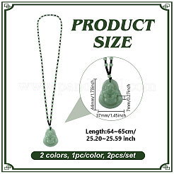 2 шт. 2-цветная имитация драгоценного камня из смолы с подвеской в виде Будды Майтреи&nbsp;NJEW-HY0001-10B