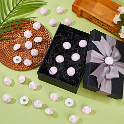 20 шт. смоляные бейсбольные кнопки&nbsp;OFST-WH0050-001