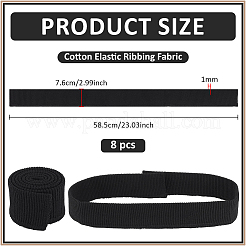 8 Stück elastisches Baumwollrippenmaterial für Bündchen&nbsp;DIY-BC0017-64D