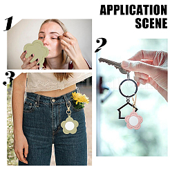 Вырезанная полая 2шт 2 цвета искусственная кожа подвесные украшения&nbsp;HJEW-CL0001-04B