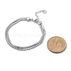 Многожильные браслеты из нержавеющей стали для женщин BJEW-F485-01P-02