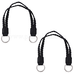 2 pieza de asas de cuero sintético trenzado&nbsp;PURS-CL0001-18C
