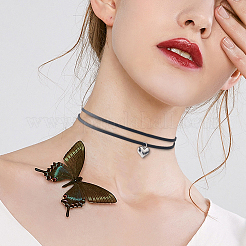 4 шт. 4 стиля ожерелья-чокеры из бархата и искусственной кожи&nbsp;NJEW-SC0001-73